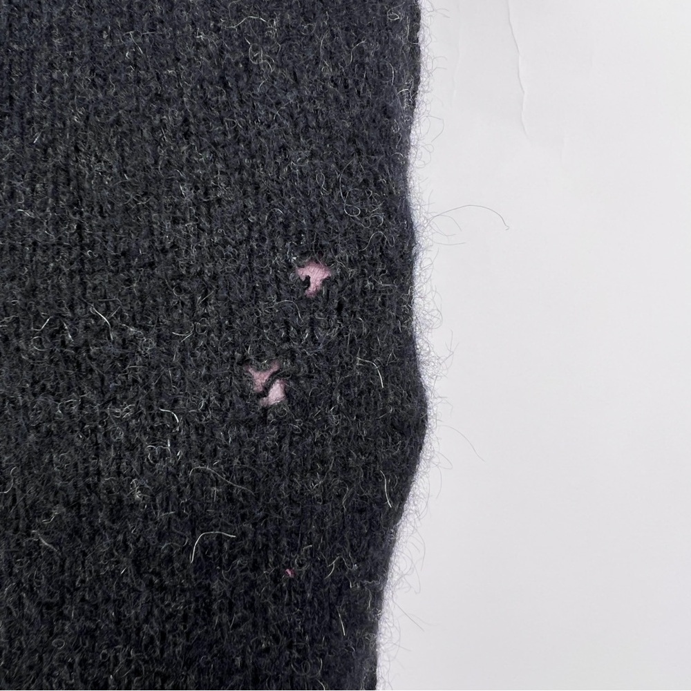 Vince sweater Alpaca Wool Cashmere‎ Cowl Neck Short Sleeve L black - Picture 6 of 10
